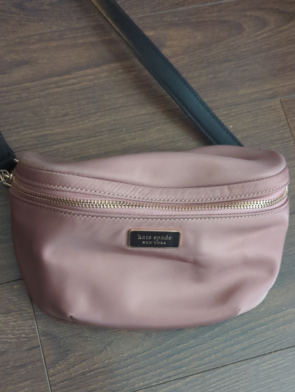 kate spade Dusty Mauve Mini Belt Bag with Black Strap - Picture 5 of 12